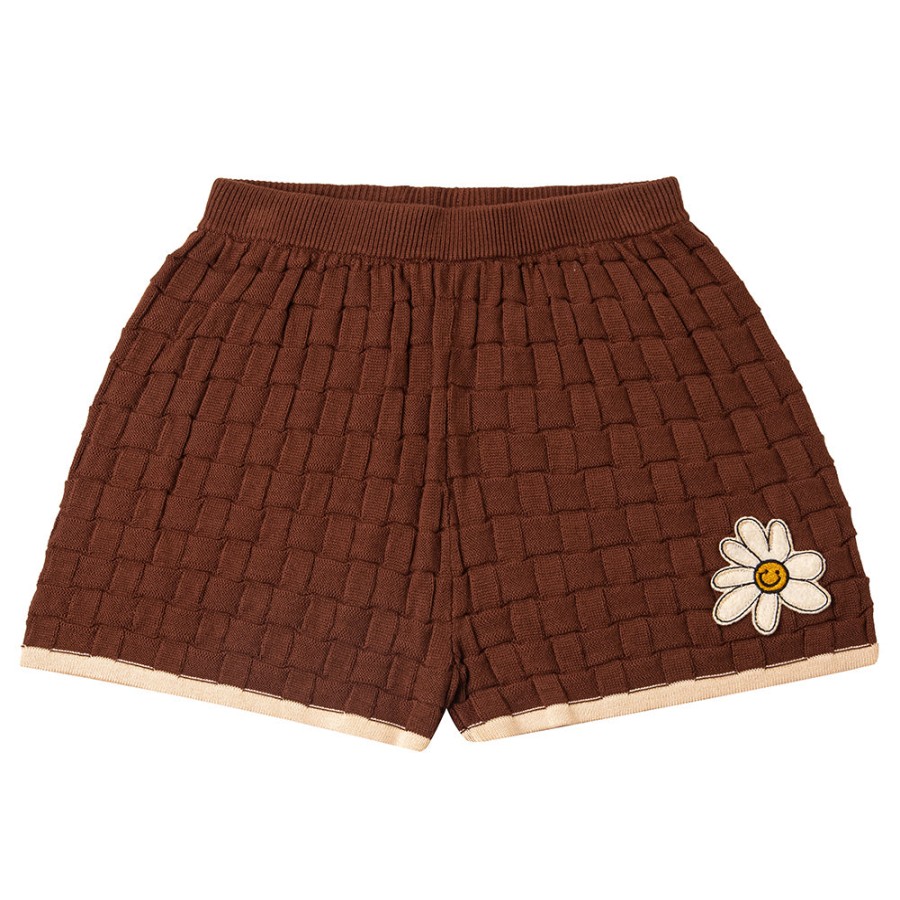 Shorts Knit Planet | Brown Checkered - Shorts