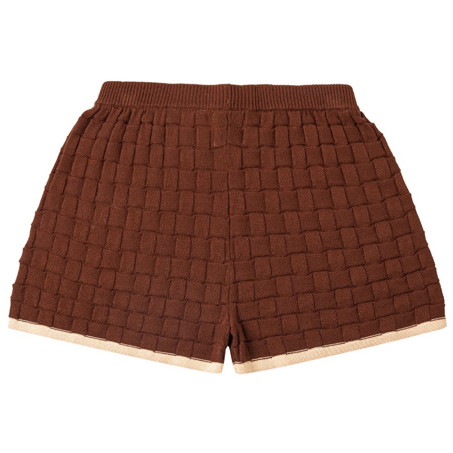 Shorts Knit Planet | Brown Checkered - Shorts