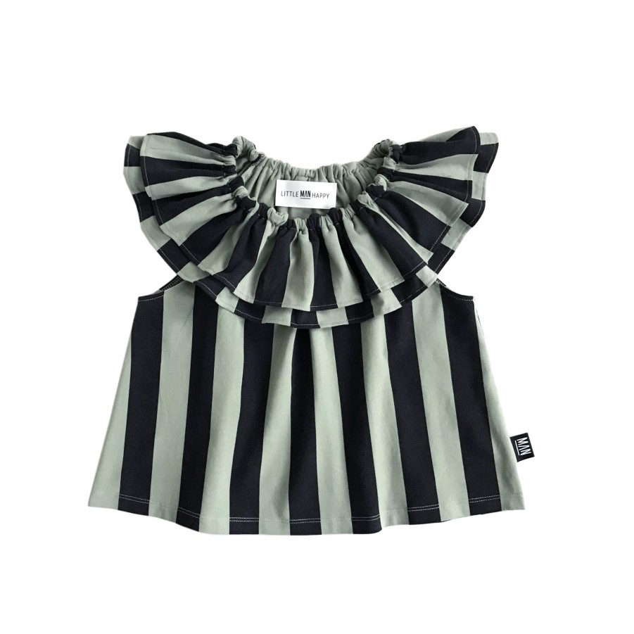 Meer Little Man Happy | Striped Frill - Top